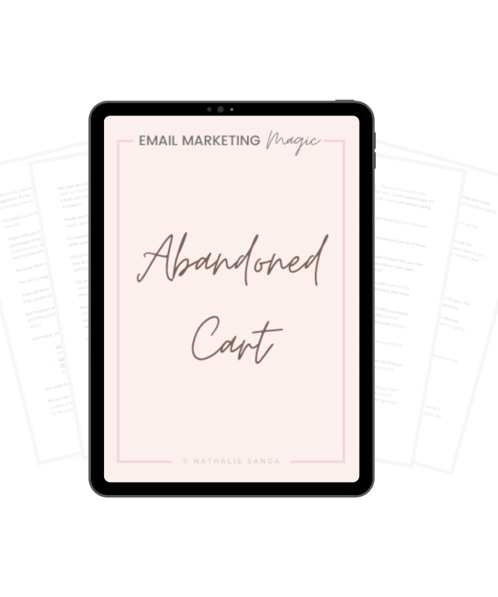 Email Template Abandon Cart